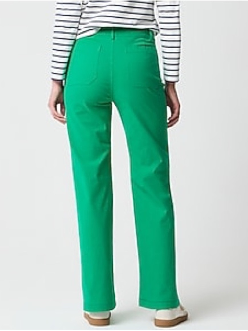 J. Crew Factory Bright Green Wide-Leg Pants - Picture 2 of 3